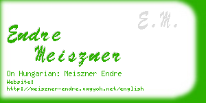 endre meiszner business card